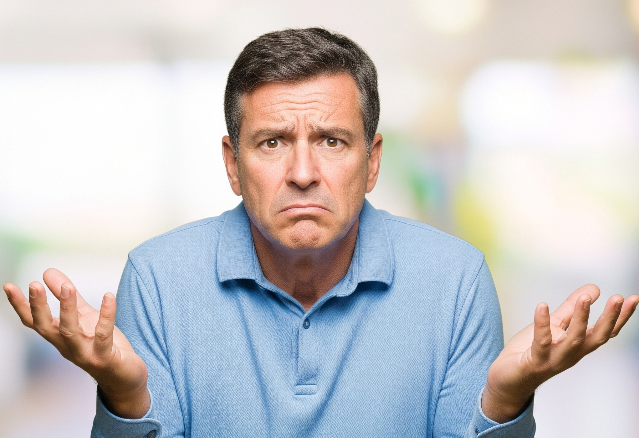image of a confused man